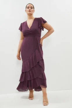 Coast Plus Size Ruffle Hem Tiered Maxi Dress