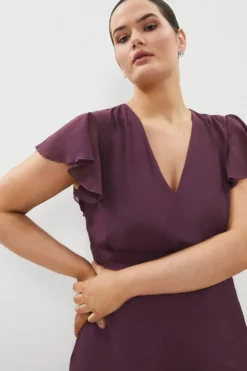 Coast Plus Size Ruffle Hem Tiered Maxi Dress -Coast Sales Store acc00195 berry xl 1