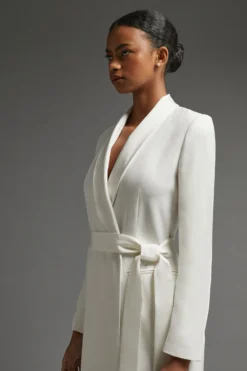 Coast Premium Midi Tie Waist Tuxedo Dress -Coast Sales Store acc00966 ivory xl 4 scaled