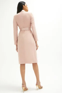 Coast Tuxedo Tie Waist Midi Dress -Coast Sales Store acc00974 blush xl 2