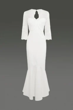 Coast Premium Lace Top Fishtail Skirt Dress -Coast Sales Store acc00977 ivory xl 3 1