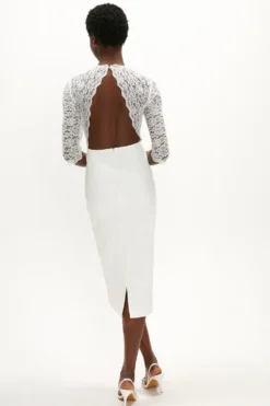 Coast Premium Lace Bodice Midi Dress -Coast Sales Store acc01066 ivory xl 2