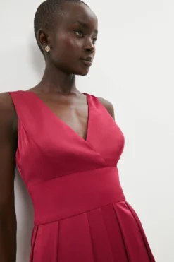 Coast Full Skirted Satin Bridesmaid Maxi Dress -Coast Sales Store acc01168 aubergine xl 1