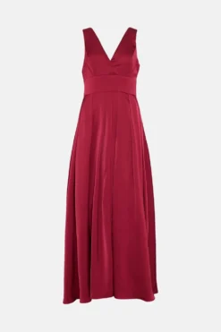 Coast Full Skirted Satin Bridesmaid Maxi Dress -Coast Sales Store acc01168 aubergine xl 3