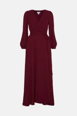 Coast Belted Maxi Wrap Dress -Coast Sales Store acc01226 aubergin xl 3