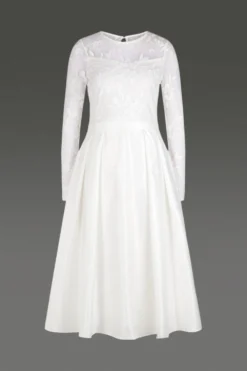 Coast Embroidered Bodice Satin Skirt Dress -Coast Sales Store acc01331 ivory xl 3