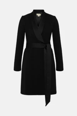 Coast Tuxedo Tie Waist Mini Dress -Coast Sales Store acc02466 black xl 3