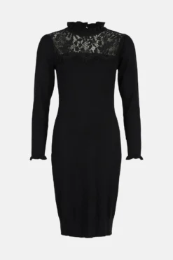Coast Lace Insert Jumper Dress -Coast Sales Store acc02703 black xl 3