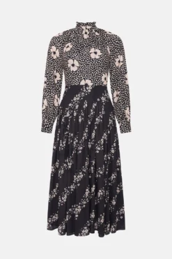 Coast Pleated Mix And Match Dress -Coast Sales Store acc02879 black xl 3