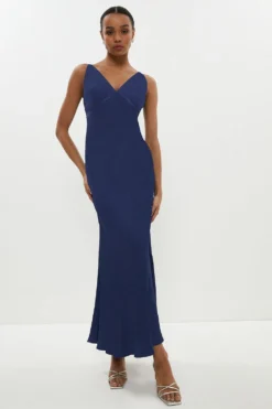 Coast Strappy V Back Slip Dress