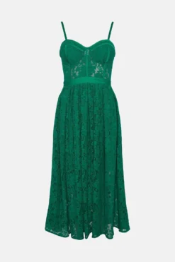 Coast Lace Bustier Midi Dress -Coast Sales Store acc03070 green xl 3