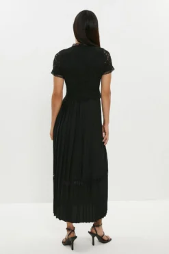 Coast Lace Bodice Pleat Skirt Maxi Dress -Coast Sales Store acc03199 black xl 2