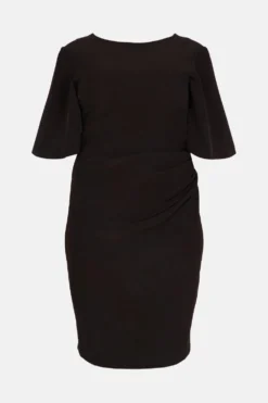 Coast Plus Size Flare Sleeve Crepe Dress -Coast Sales Store acc03328 black xl 3