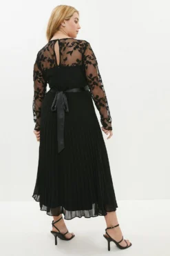 Coast Plus Size Embroidered Long Sleeve Maxi Dress -Coast Sales Store acc03400 black xl 2