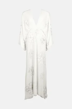 Coast Premium Embellished Flare Sleeve Maxi Dress -Coast Sales Store acc03433 ivory xl 4