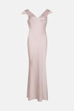 Coast Cowl Back Maxi Dress With Angel Sleeve -Coast Sales Store acc03497 blush xl 3