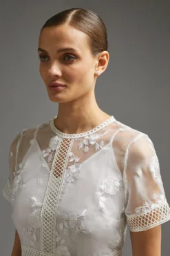 Coast Premium Embroidered Organza Mini Dress -Coast Sales Store acc03505 ivory xl 5