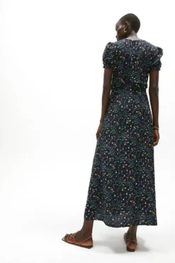 Coast Printed Dobby Button Tea Dress -Coast Sales Store acc95313 black xl 2