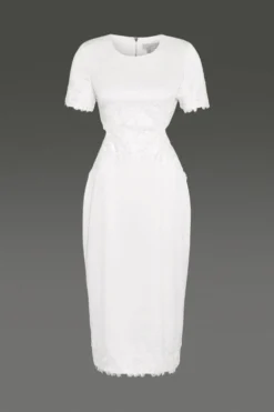 Coast Cut Out Lace Detail Midi Dress -Coast Sales Store acc95820 ivory xl 3 1