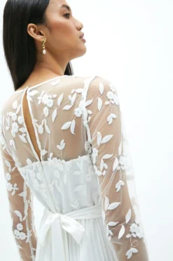 Coast Embroidered Long Sleeve Dress -Coast Sales Store acc95963 ivory xl 4