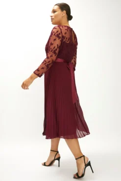 Coast Plus Size Embroidered Long Sleeve Midi Dress -Coast Sales Store acc96039 aubergine xl 2