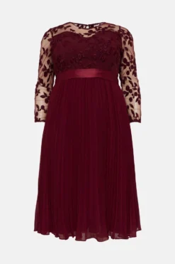 Coast Plus Size Embroidered Long Sleeve Midi Dress -Coast Sales Store acc96039 aubergine xl 3