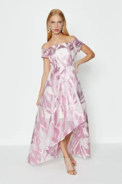 Coast Leaf Jacquard Maxi Dress