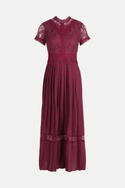 Coast Lace Bodice Pleat Skirt Maxi Dress -Coast Sales Store acc98809 aubergine xl 3