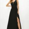 Coast Beaded Satin Maxi Dress
