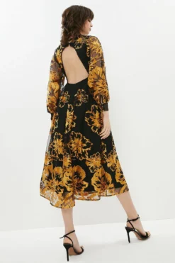 Coast Open Back Full Skirt Lace Dress -Coast Sales Store bcc00082 multi xl 2