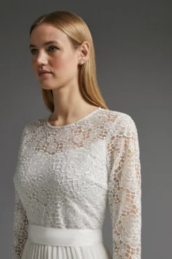 Coast Lace Long Sleeve Maxi Dress -Coast Sales Store bcc00095 white xl 5 scaled