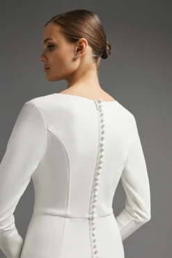 Coast Deep V Maxi Dress With Train -Coast Sales Store bcc00140 ivory xl 5 scaled