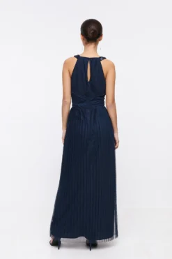 Coast Petite All Over Pleated Maxi Dress -Coast Sales Store bcc00281 navy xl 2