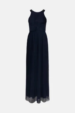 Coast Petite All Over Pleated Maxi Dress -Coast Sales Store bcc00281 navy xl 4