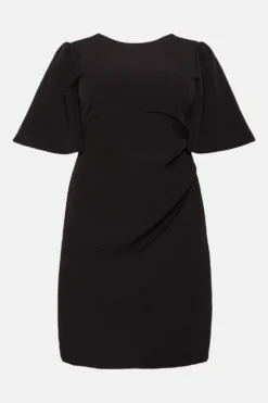 Coast Plus Size Flare Sleeve Ruche Waist Midi Dress -Coast Sales Store bcc00373 black xl 3