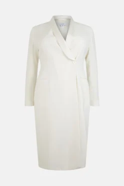 Coast Plus Size Tuxedo Midi Dress -Coast Sales Store bcc00379 ivory xl 3