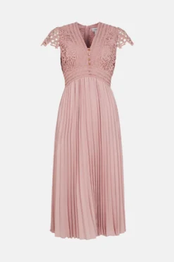 Coast Cap Sleeve Pleat Skirt Two In One Dress -Coast Sales Store bcc00398 dusty20rose xl 3