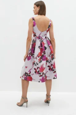 Coast Petite Full Skirt Midi Dress -Coast Sales Store bcc00434 pink xl 2