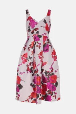 Coast Petite Full Skirt Midi Dress -Coast Sales Store bcc00434 pink xl 3