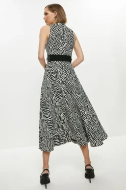 Coast Petite Belted Jacquard Dress -Coast Sales Store bcc00436 multi xl 2