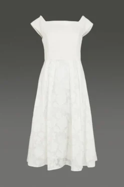 Coast Bardot Neck Embroidered Midi Dress -Coast Sales Store bcc00511 ivory xl 3