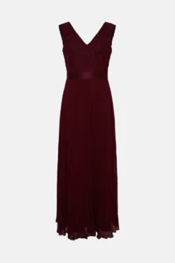 Coast V Neck Embroidered Maxi Dress -Coast Sales Store bcc00515 aubergine xl 3