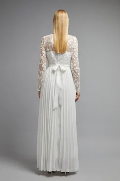 Coast Embroidered Long Sleeve Maxi Dress -Coast Sales Store bcc00543 ivory xl 2