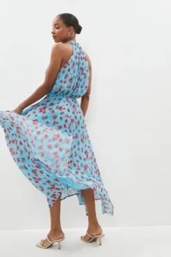 Coast Sleeveless Pleat Skirt Midaxi Dress -Coast Sales Store bcc00563 blue xl 2