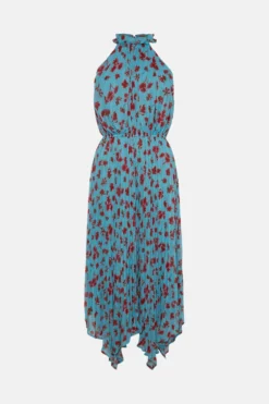 Coast Sleeveless Pleat Skirt Midaxi Dress -Coast Sales Store bcc00563 blue xl 3