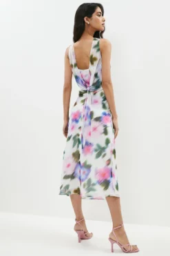 Coast Tie Back Detail Printed Slip Dress -Coast Sales Store bcc00683 multi xl 2