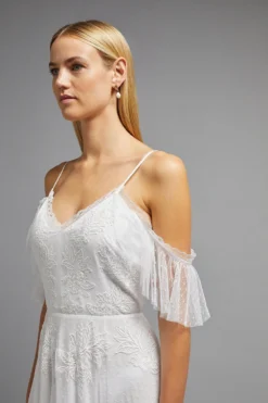 Coast Cold Shoulder Lace Bodice Spot Tulle Dress -Coast Sales Store bcc00809 ivory xl 4