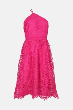 Coast Petite Lace Halter Neck Midi Dress -Coast Sales Store bcc00905 hot20pink xl 3