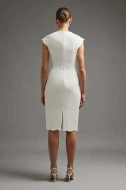 Coast Scallop Hem Pencil Midi Dress -Coast Sales Store bcc01024 ivory xl 2 scaled