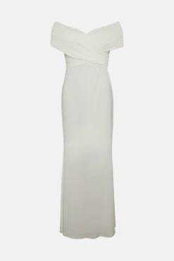 Coast Ruched Bardot Fishtail Maxi Dress -Coast Sales Store bcc01093 ivory xl 3